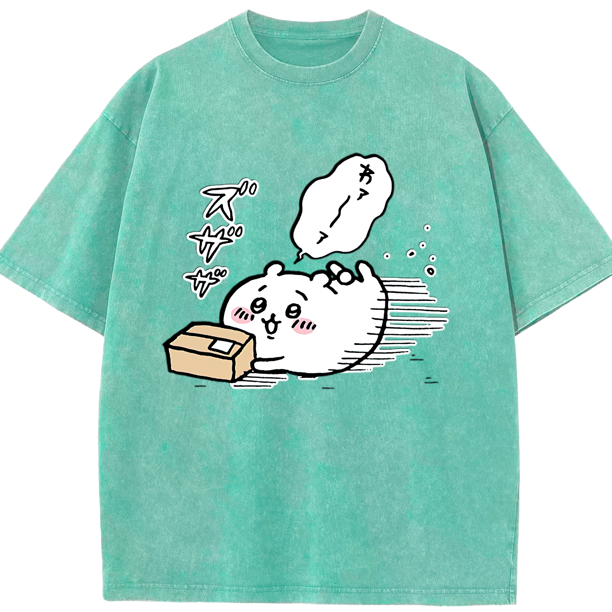 （画像用） ちいかわ ちいかわ Chii-kawa chiikawa 綿100% ヴィンテージ風 半袖Tシャツ（フロントプリント）